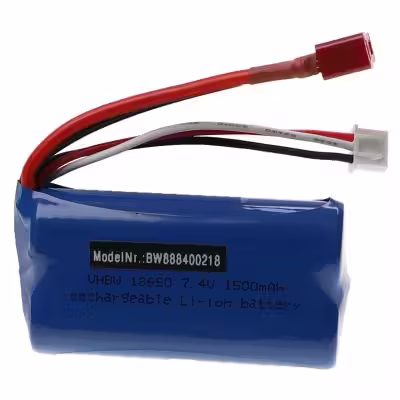 7.4v 1500mah Li-Ion Battery w/Deans Plug
