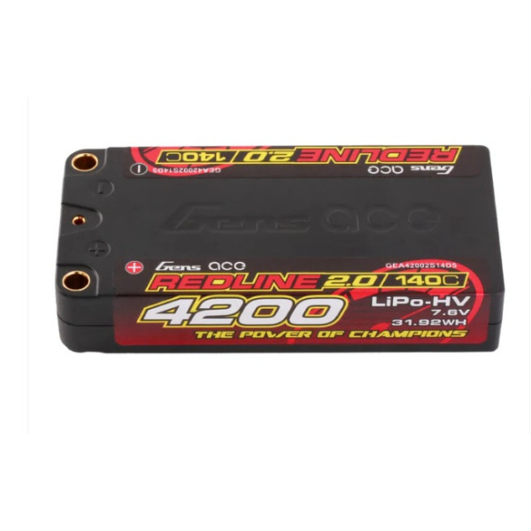 GENS ACE REDLINE 4200MAH 2S 7.6V 140C SHORTY