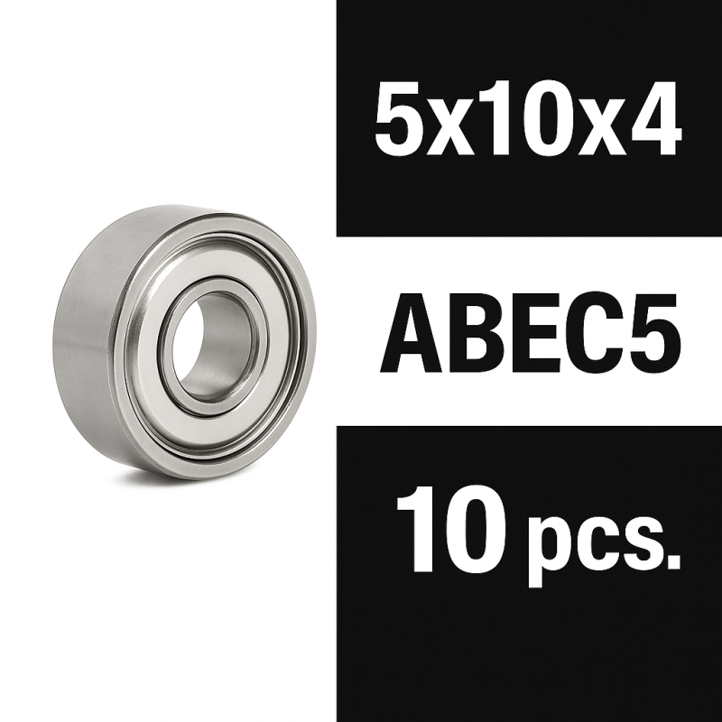XTR 'ZERO FRICTION' 5X10X4ZZ (10PCS) ABEC5 CLUTCH BELL BEARINGS