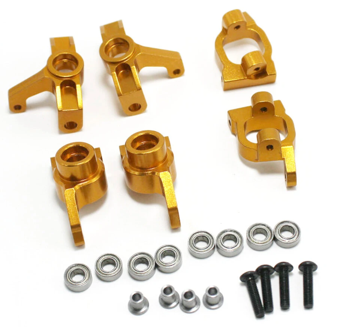 Upgrade Steering Hubs Set & Rear Wheel Hubs Set - Wltoys 144001 RC Car