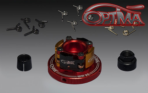 6MIK OPTIMA 4 SHOES FLYWHEEL SET 34MM RED