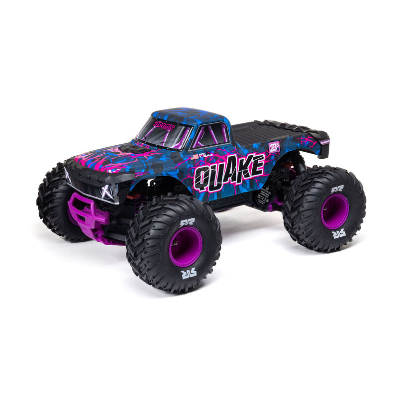 ARRMA 1/10 QUAKE 223S DSC 2WD RTR Brushless Monster Truck, Purple