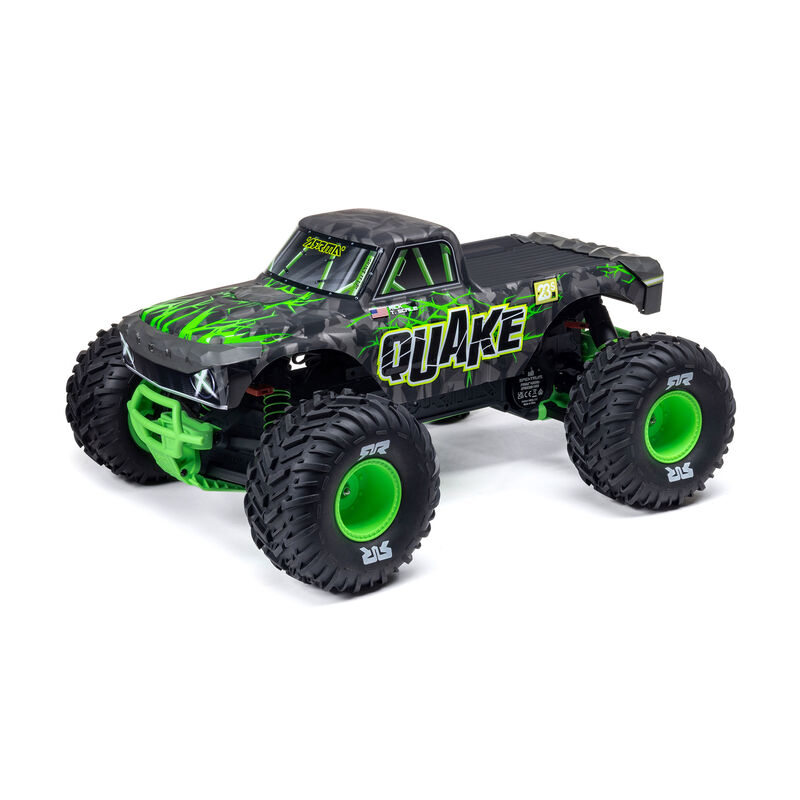 ARRMA 1/10 QUAKE 223S DSC 2WD RTR Brushless Monster Truck, Green