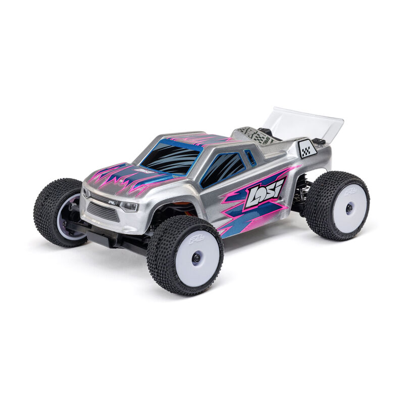 1/28 Micro-T 2S 2WD RTR Stadium Truck (Battery & Charger Included), Silver