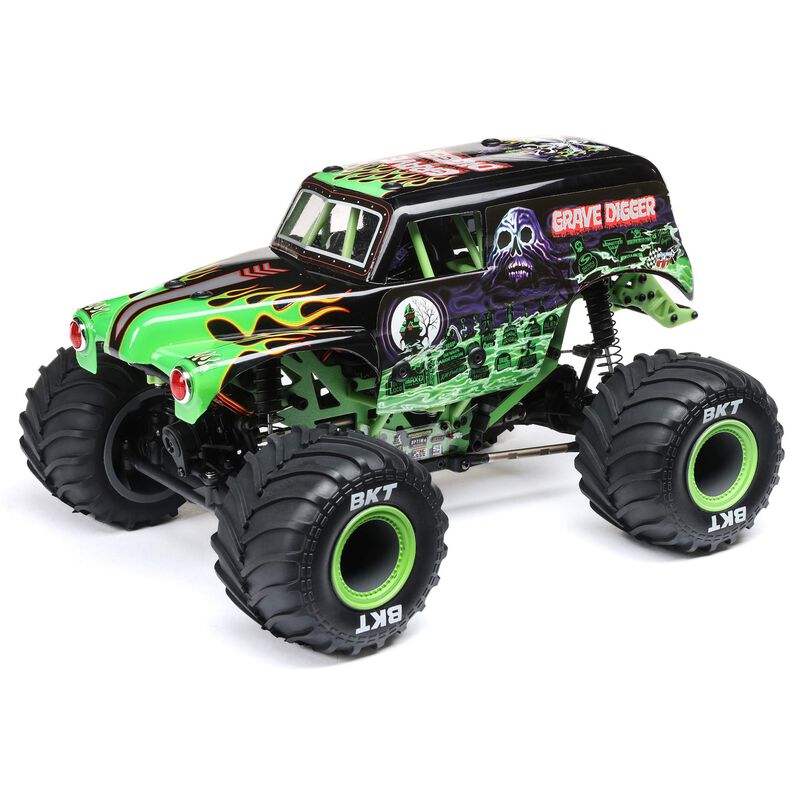 1/18 LOSI Mini LMT 4X4 Brushed Monster Truck RTR, Grave Digger