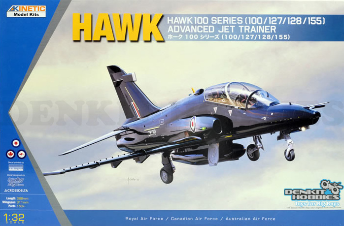 HAWK 100 SERIES ADVANCED JET TRAINER PLASTIC MODEL KIT 1/32 SCALE KINETIC