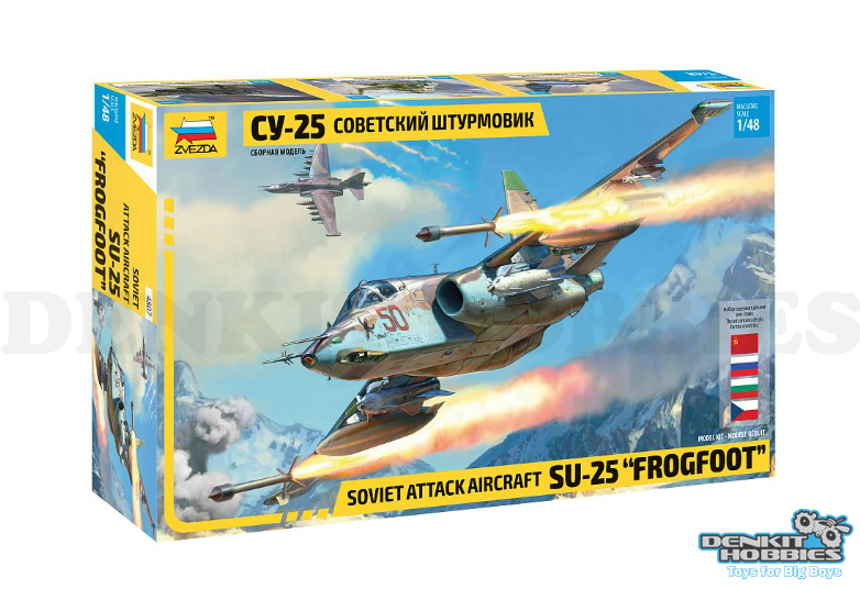 SOVIET ATTACK AIRCRAFT SU-25 FROGFOOT PLASTIC MODEL KIT 1/48 ZVEZDA