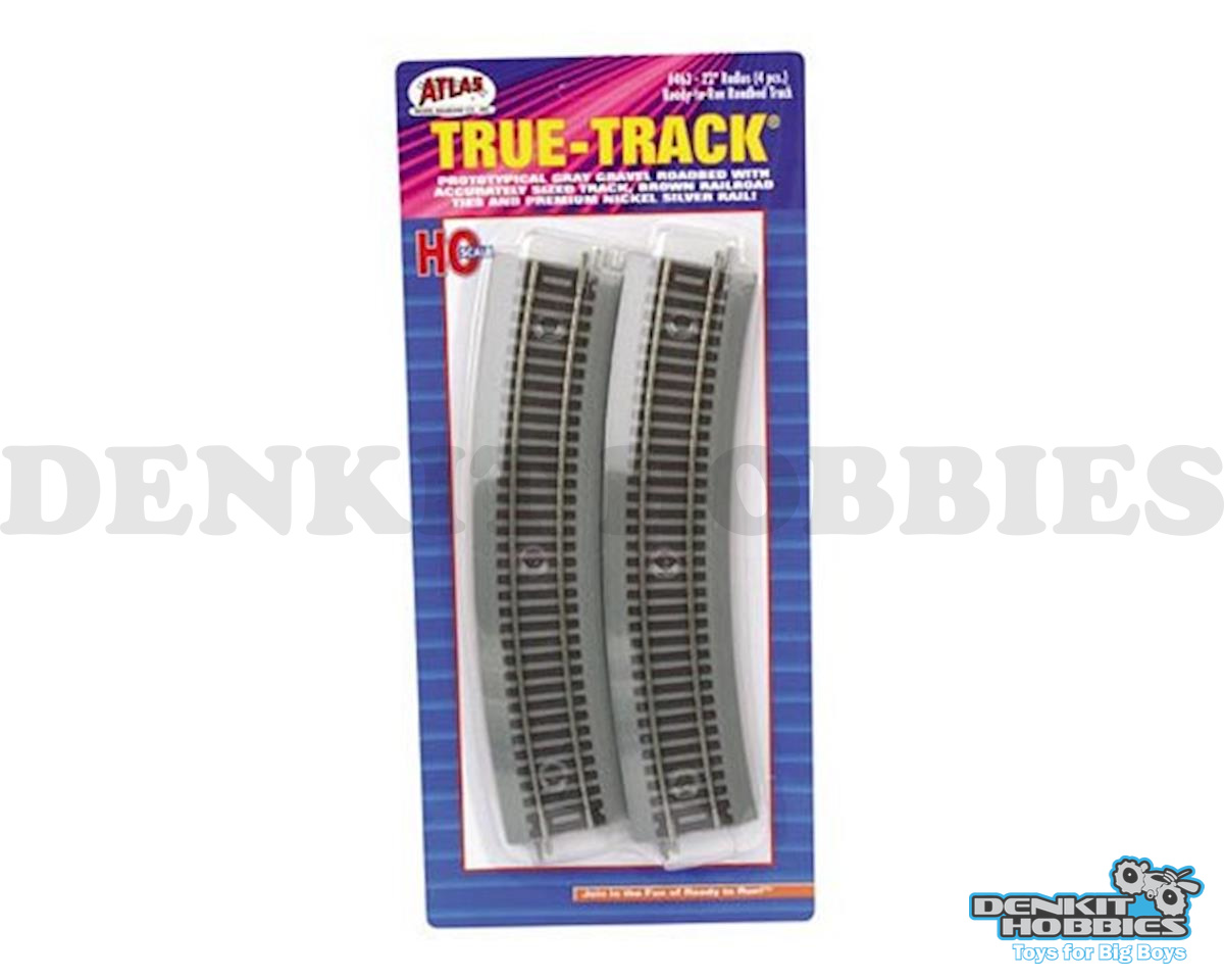 TRUE-TRACK 22' RADIUS CURVE (4) HO SCALE ATLAS