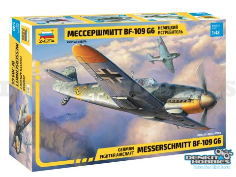 MESSERSCHMITT BF-109 G6 PLASTIC MODEL KIT 1/48 ZVEZDA