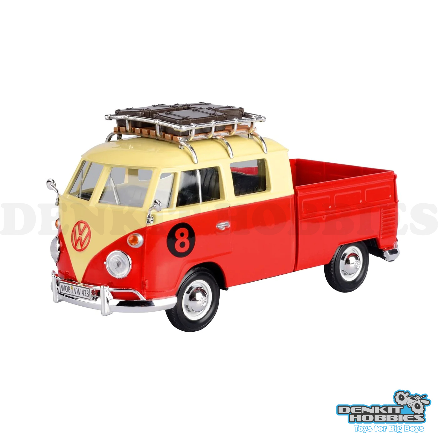 VOLKSWAGEN TYPE 2 T1 PICKUP WITH ROOF RACK 1/24 MOTORMAX (MOT79582)