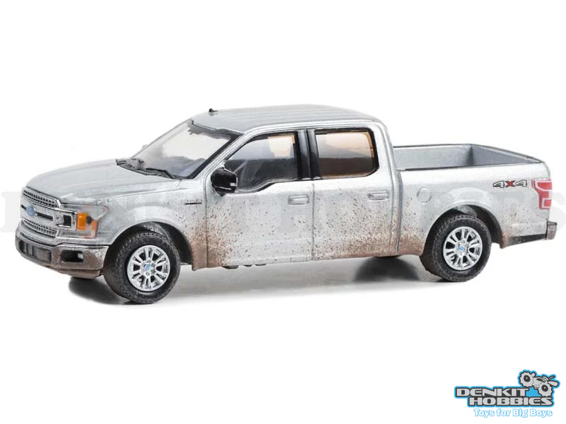 FORD F-150 SUPERCREW 2020 WITH MUD SPRAY ALL-TERRAIN SERIES 15 1/64 SCALE GREENLIGHT