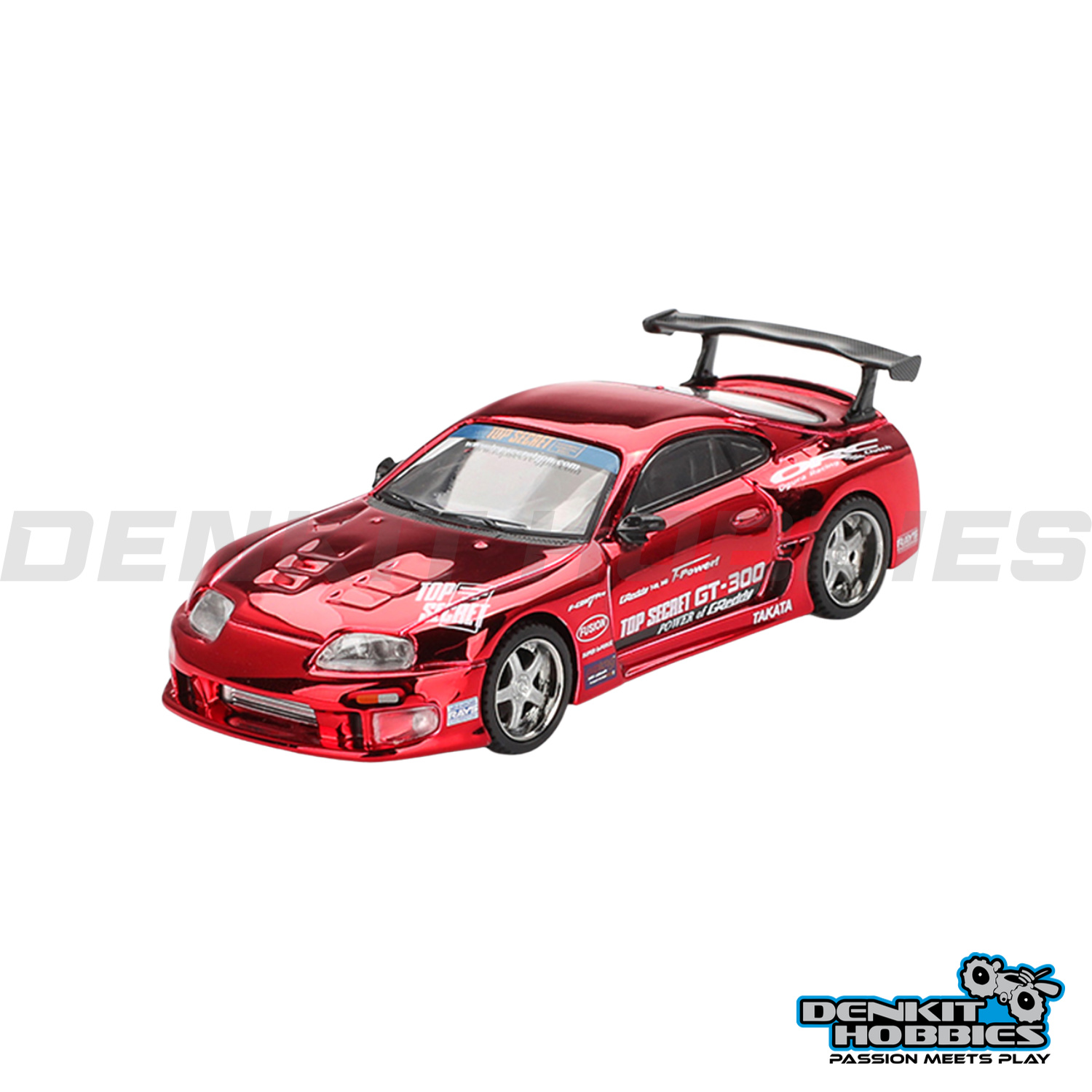 TOYOTA SUPRA A80 TOP SECRET GT-300 TOP SECRET RED 1/64 SCALE MINI GT