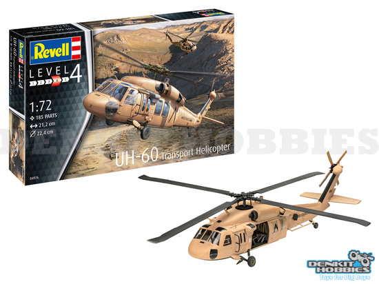 UH-60 TRANSPORT HELICOPTER PLASTIC MODEL KIT 1/72 REVELL