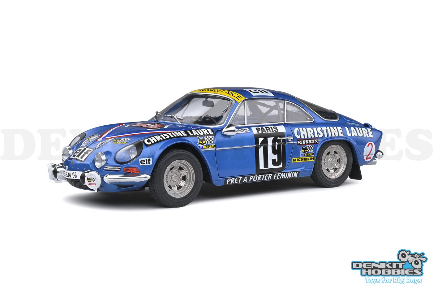 ALPINE A110 1600S RALLYE MONTE-CARLO 1976 #19 M.MOUTON/F.CONCONI 1/18 SCALE SOLIDO