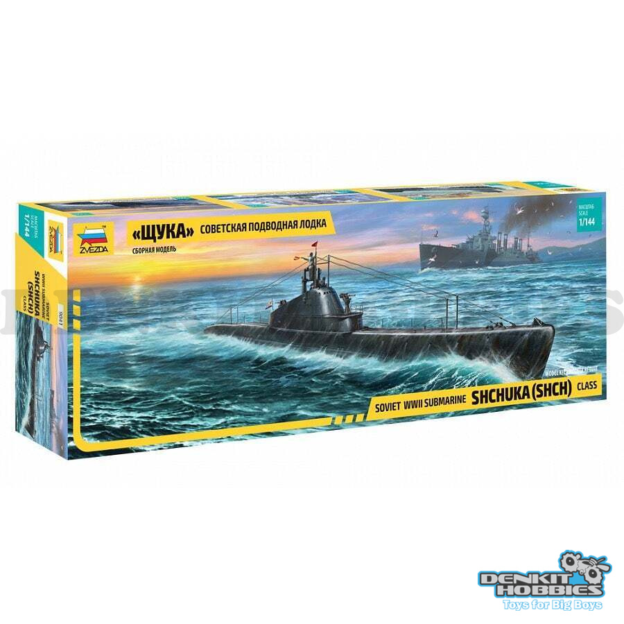 SOVIET WWII SUBMARINE SHCHUKA (SHCH) CLASS PLASTIC MODEL KIT 1/144 SCALE ZVEZDA