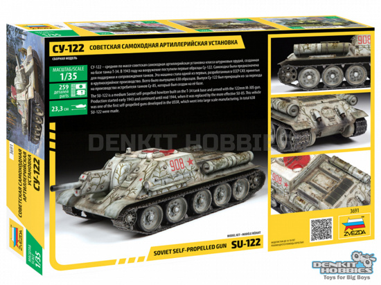 SU-122 SELF PROPELLED GUN PLASTIC MODEL KIT 1/35 ZVEZDA