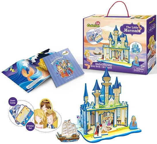 LITTLE MERMAID 24 PIECE 3D PUZZLE CUBIC FUN