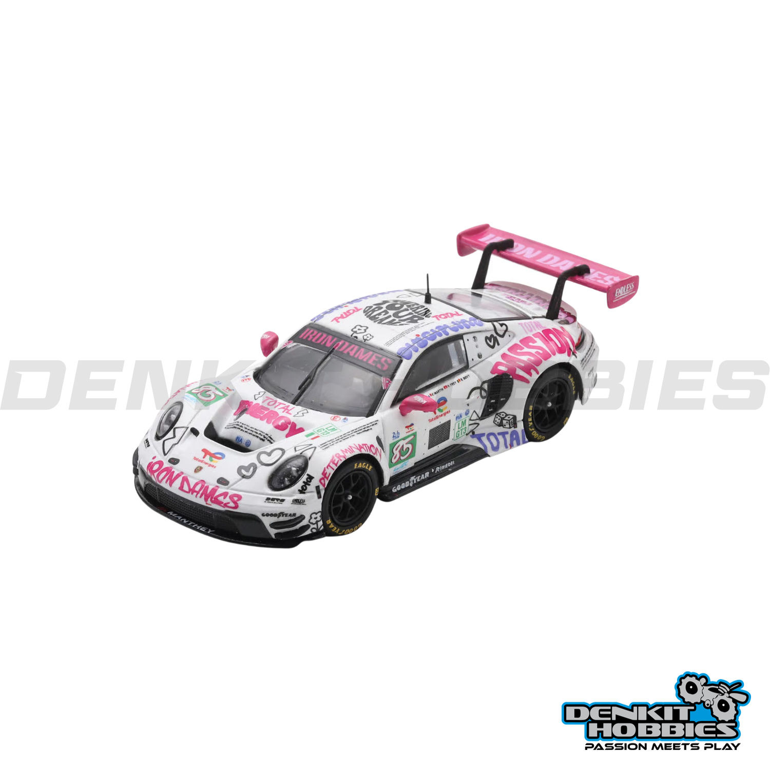 PORSCHE 911 GT3 R LMGT3 #85 IRON DAMES LE MANS 24H 2025 1/64 SCALE SPARKY