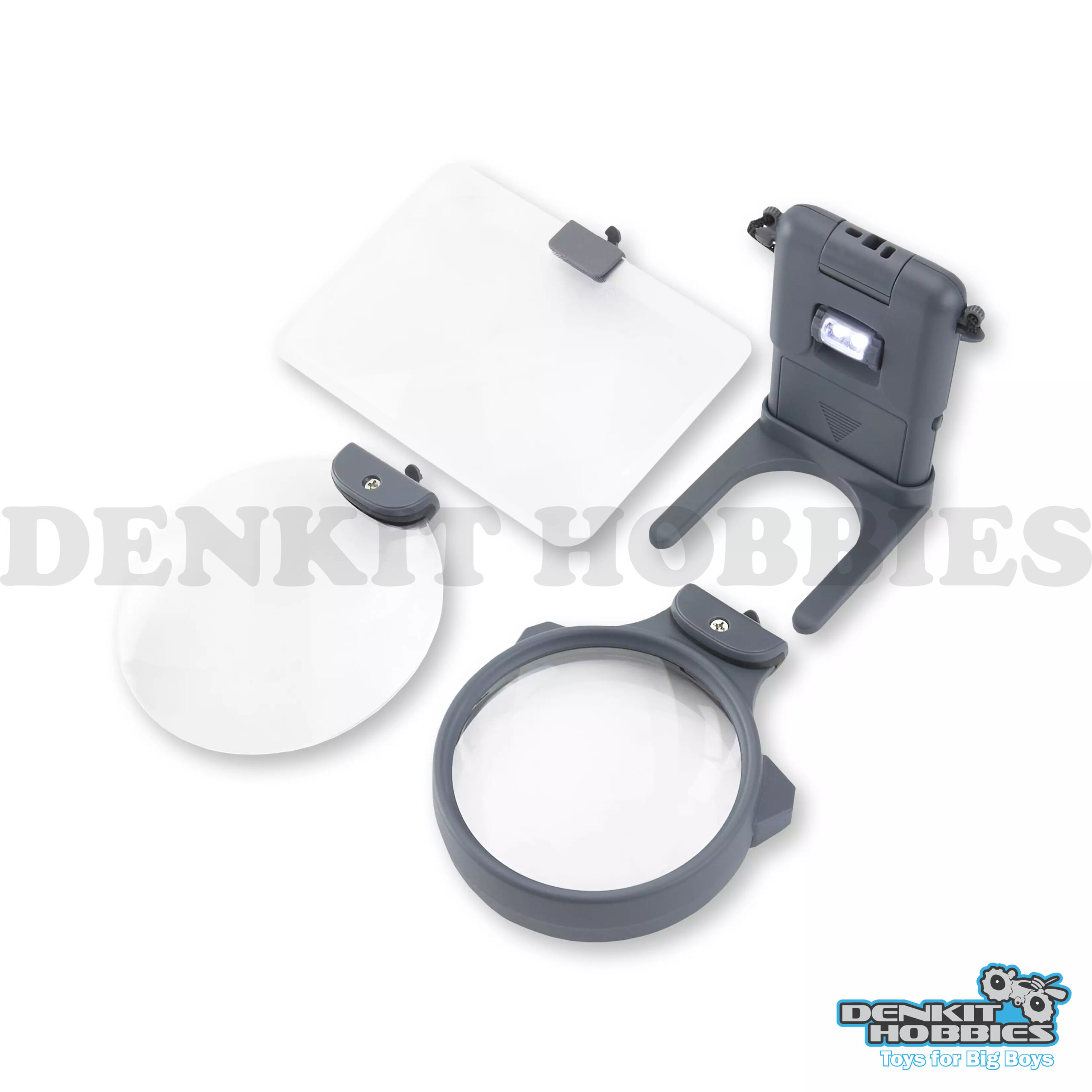 3-IN-1 LED HANDS-FREE INTERCHANGEABLE MAGNIFIER SET CARSON