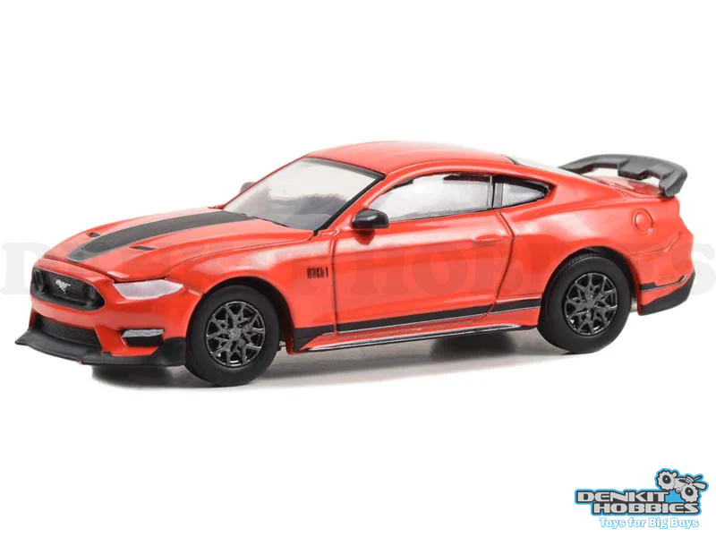 FORD MUSTANG MACH 1 2021 RACE RED MUSTANG STAMPEDE SERIES 1 1/64 SCALE GREENLIGHT