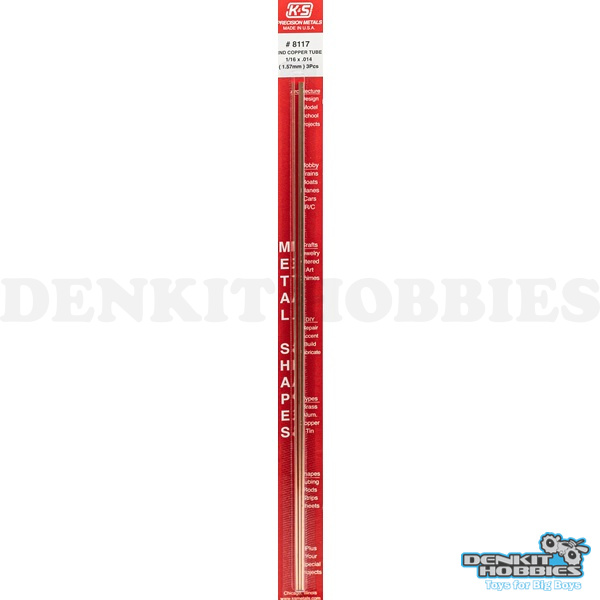 1/16 ROUND COPPER TUBE (3) K&S METALS