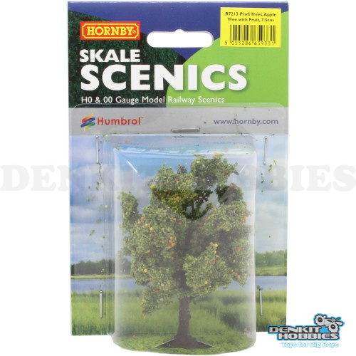 APPLE TREE WITH FRUIT 7.5CM (1) HO/OO GAUGE HORNBY