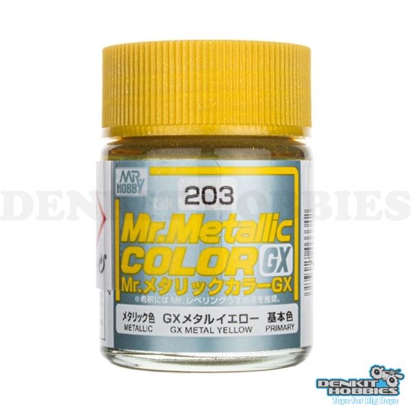 MR METALLIC COLOR GX METAL YELLOW GX203 18ML MR HOBBY