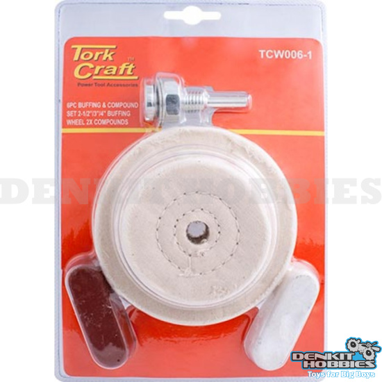 POLISHING BUFFING & COMPOUND DRILL SET TORK CRAFT
