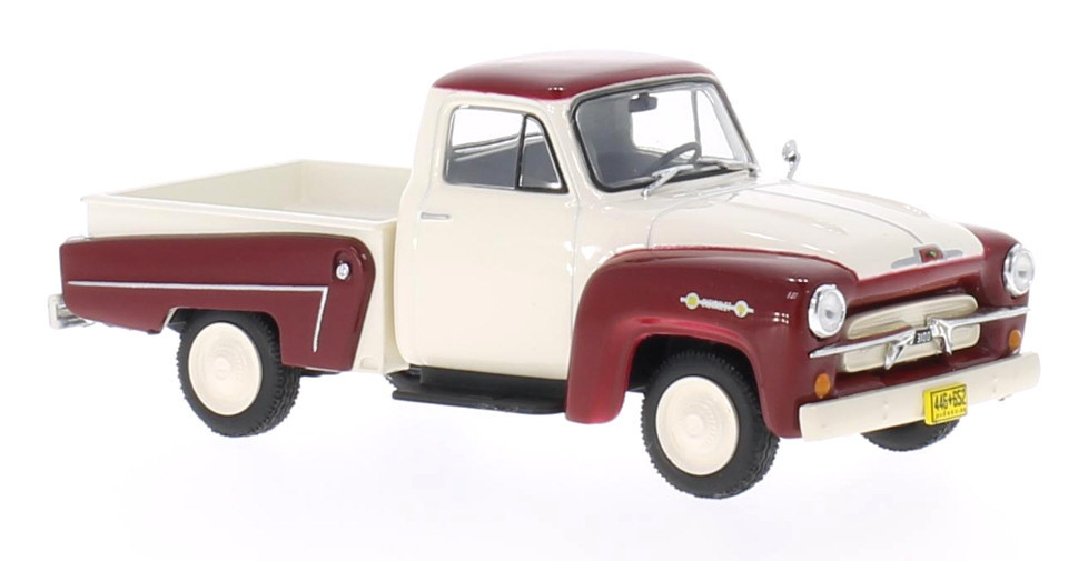 CHEV 3100 PICKUP 1958 MAROON/WHITE 1/43 WHITEBOX