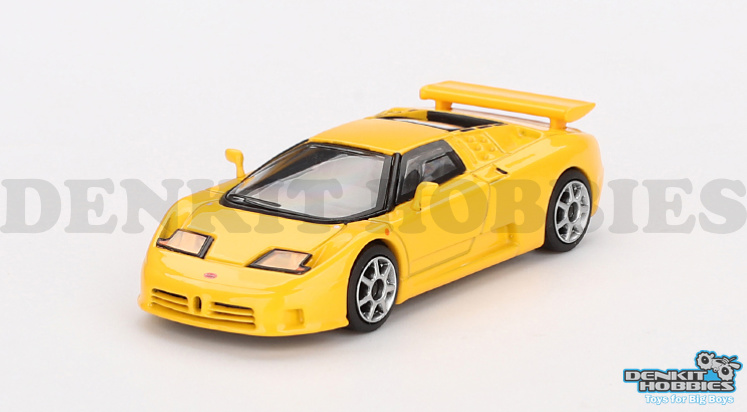 BUGATTI EB110 SUPER SPORT GIALLO BUGATTI 1/64 SCALE MINI GT