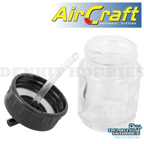 GLASS JAR WITH 30 DEG SPOUT 22CC AIRCRAFT