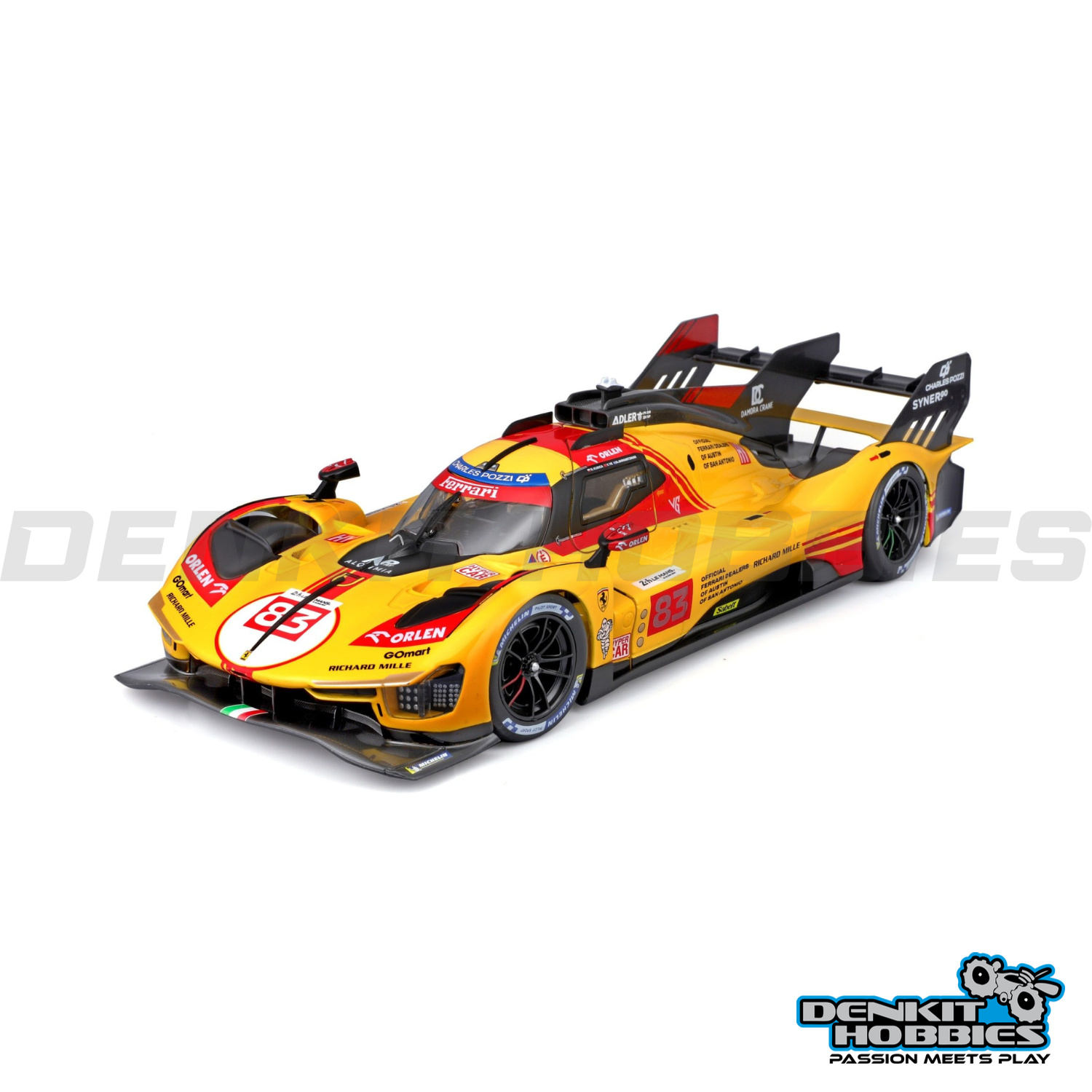 FERRARI 499P LM HYPERCAR #83 AF CORSE LE MANS 2024 1/18 SCALE BBURAGO