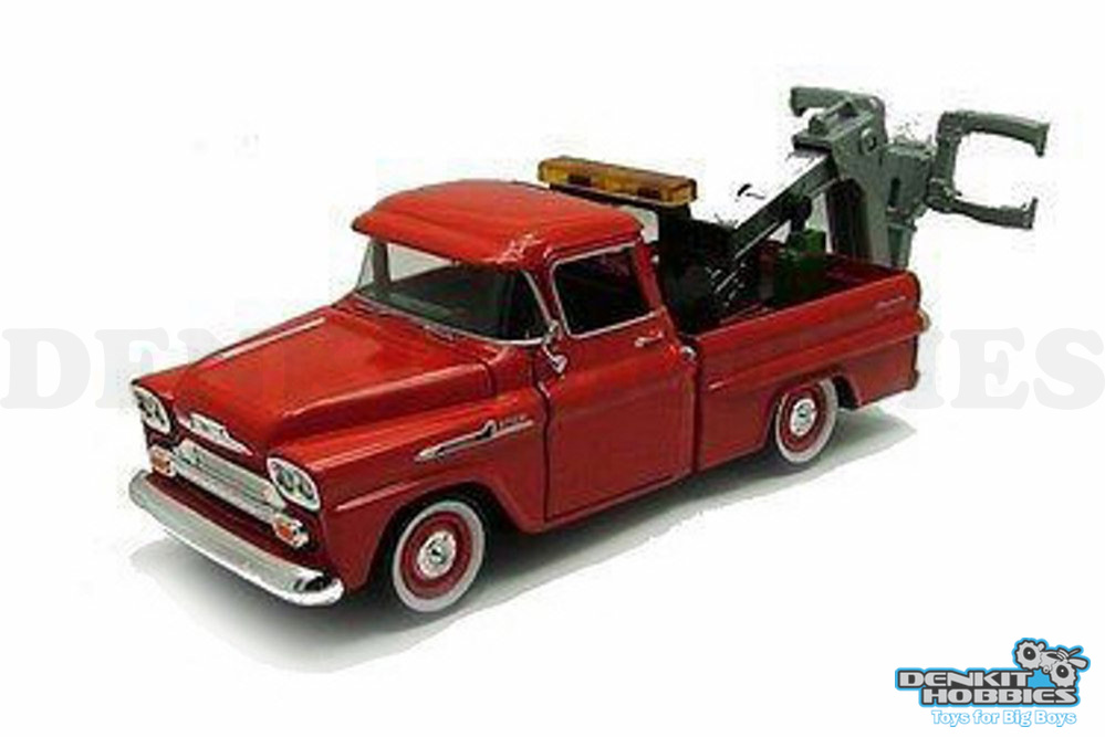 CHEVROLET APACHE FLEETSIDE PICKUP TOW TRUCK RED 1/24 MOTORMAX