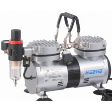 AIRBRUSH COMPRESSOR 2 CYLINDER W/REG