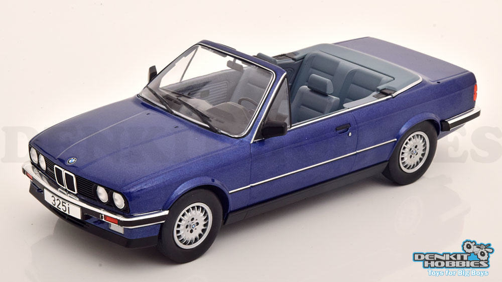 BMW 325i (E30) CONVERTABLE BLUE 1985 1/18 MODEL CAR GROUP