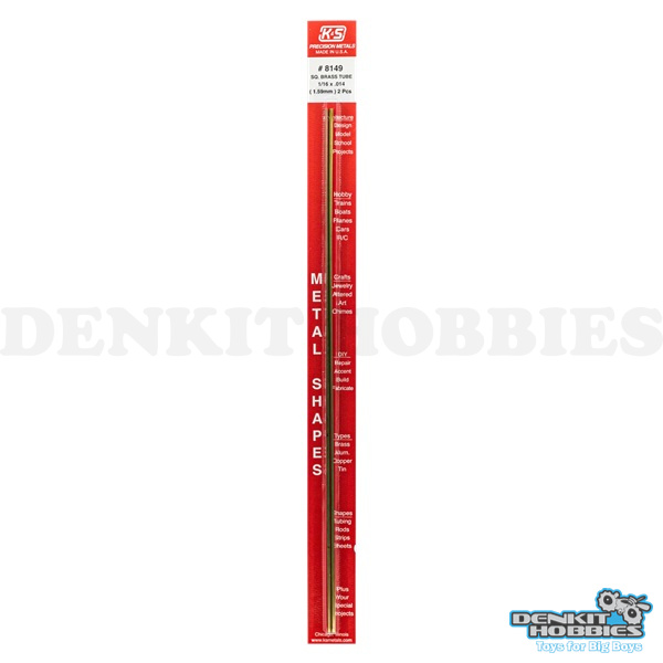 1/16 SQUARE BRASS TUBE (2) K&S METALS