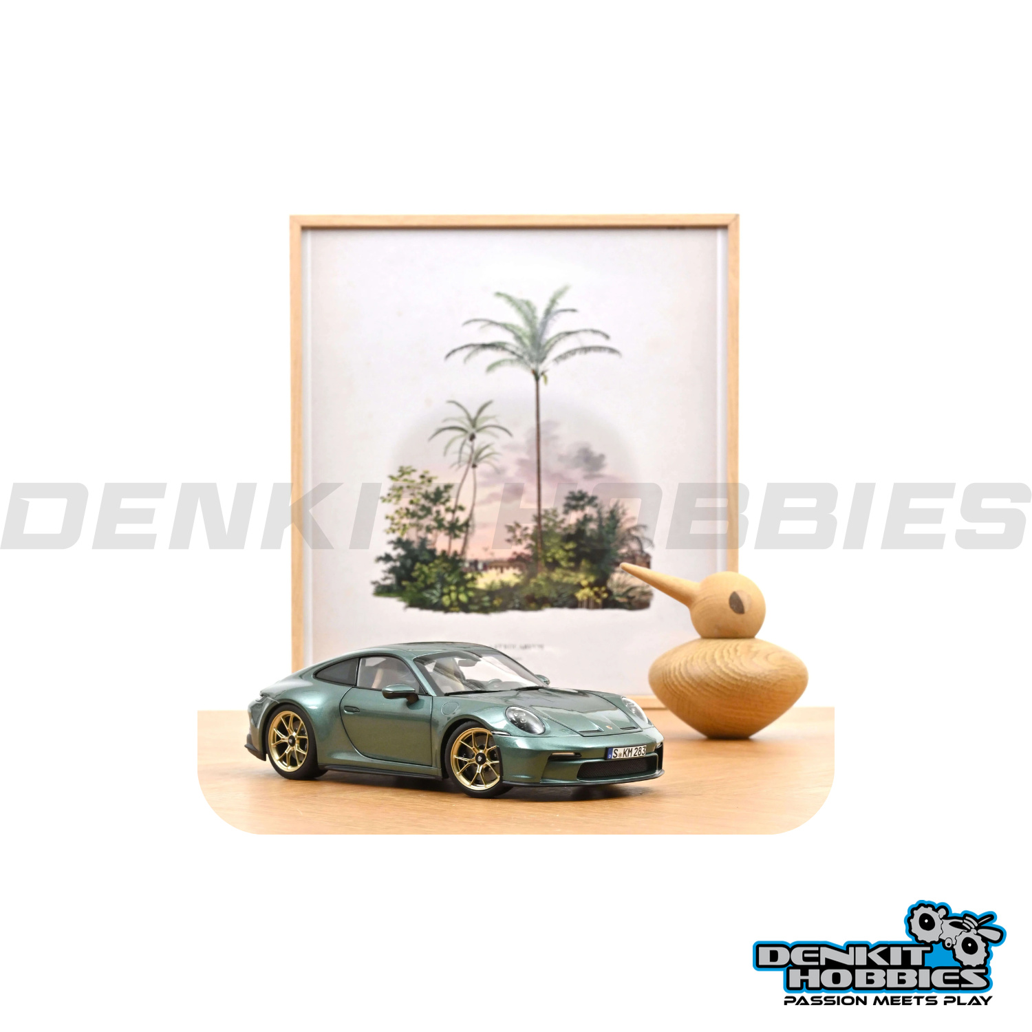 PORSCHE 911 GT3 RS WITH TOURING PACKAGE 2021 MALACHITE GREEN METALLIC 1/18 SCALE NOREV