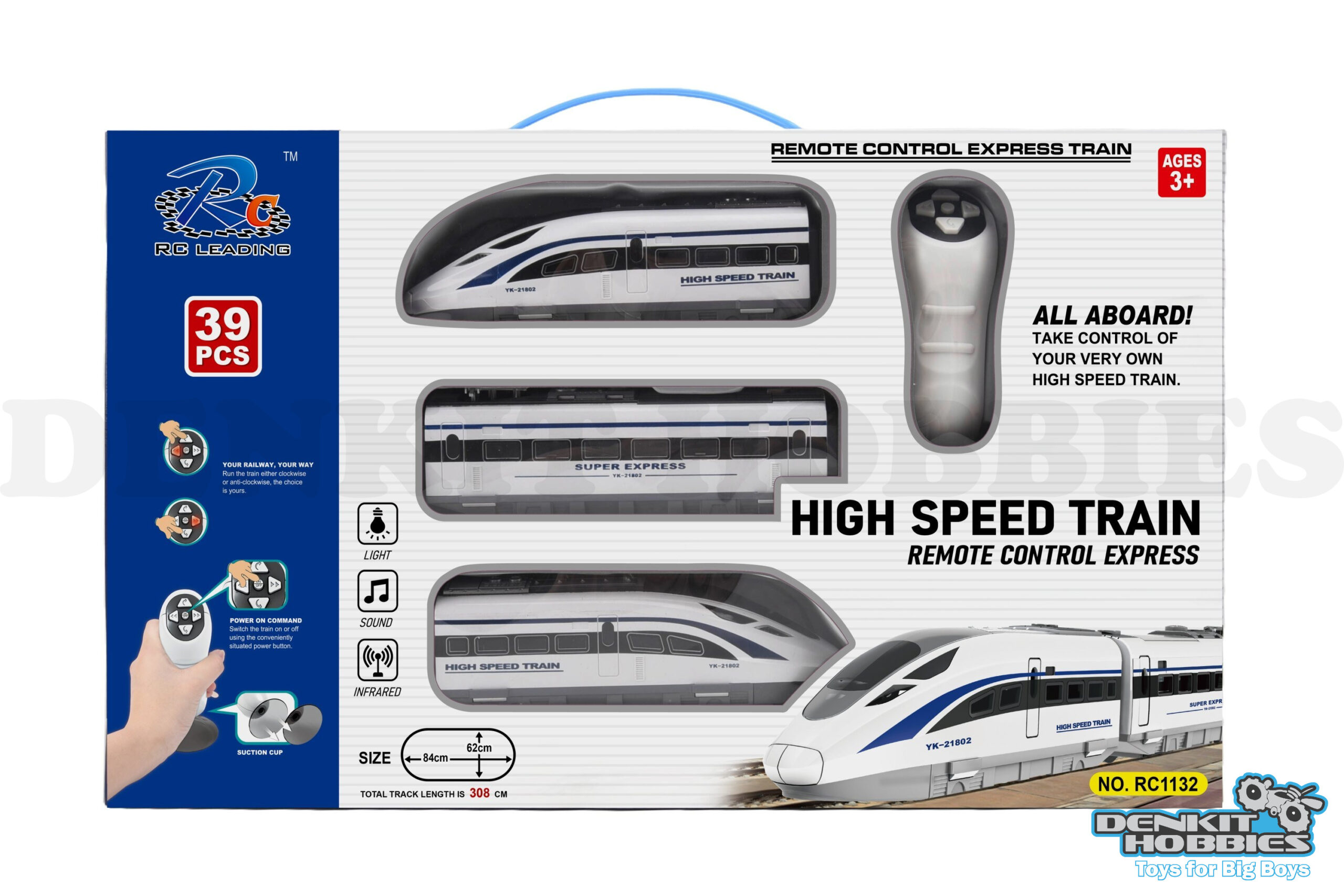 IR RC HIGH SPEED TRAIN SET WITH LIGHTS & SOUND RC LEADING