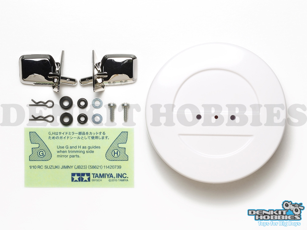 RC TYRE COVER & SIDE MIRROR SET 1/10 SCALE TAMIYA