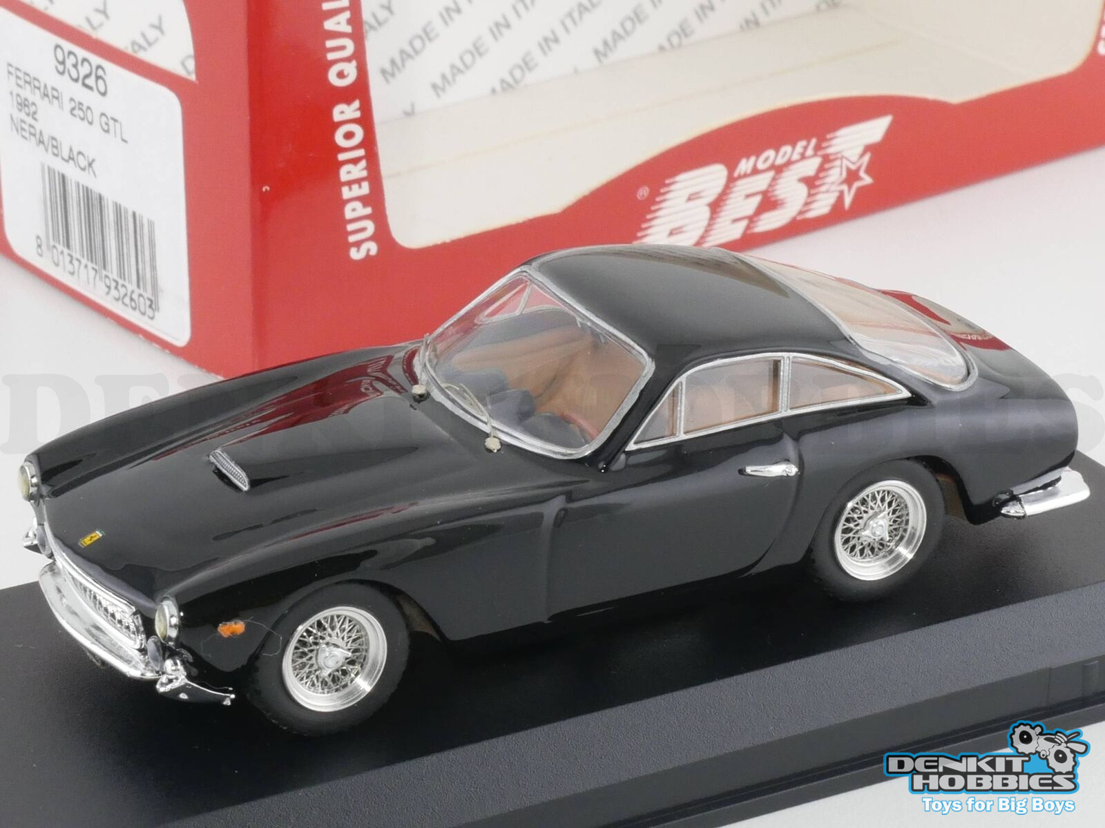 FERRARI 250 GTL BLACK 1962 1/43 SCALE BEST