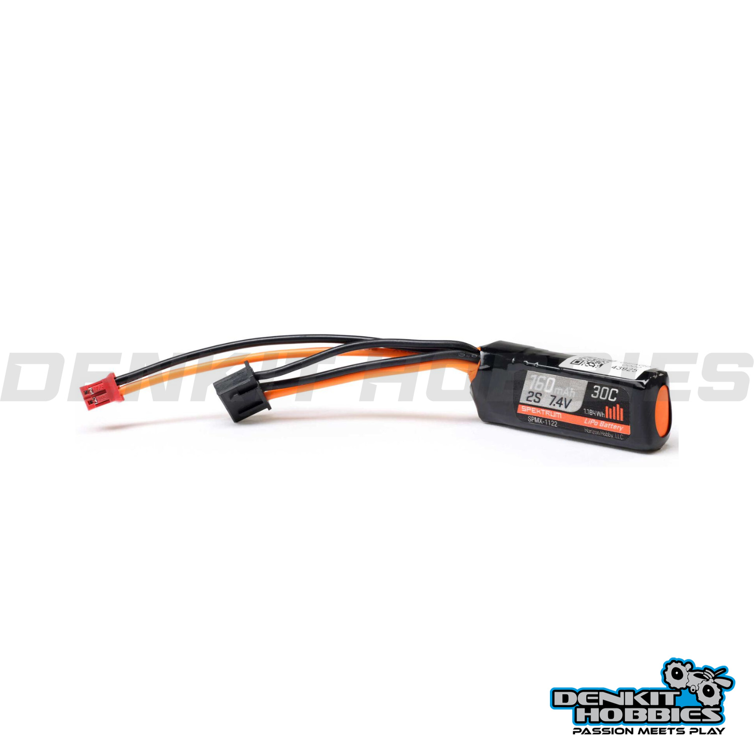7.4V 160MAH 2S 30C LIPO BATTERY WITH PH 2.0 CONNECTOR SCX30 SPEKTRUM