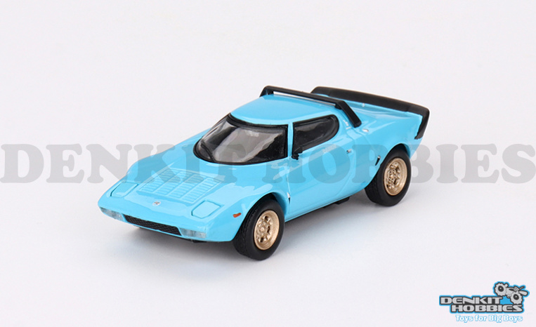 LANCIA STRATOS HF STRADALE AZZURO CHIARO 1/64 SCALE MINI GT