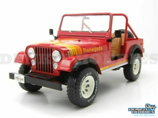 JEEP CJ-7 RENEGADE RED 1/18 MODEL CAR GROUP