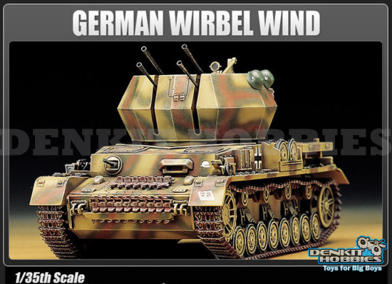 GEMAN WIRBELWIND QUAD20MM PLASTIC MODEL KIT 1/35 ACADEMY
