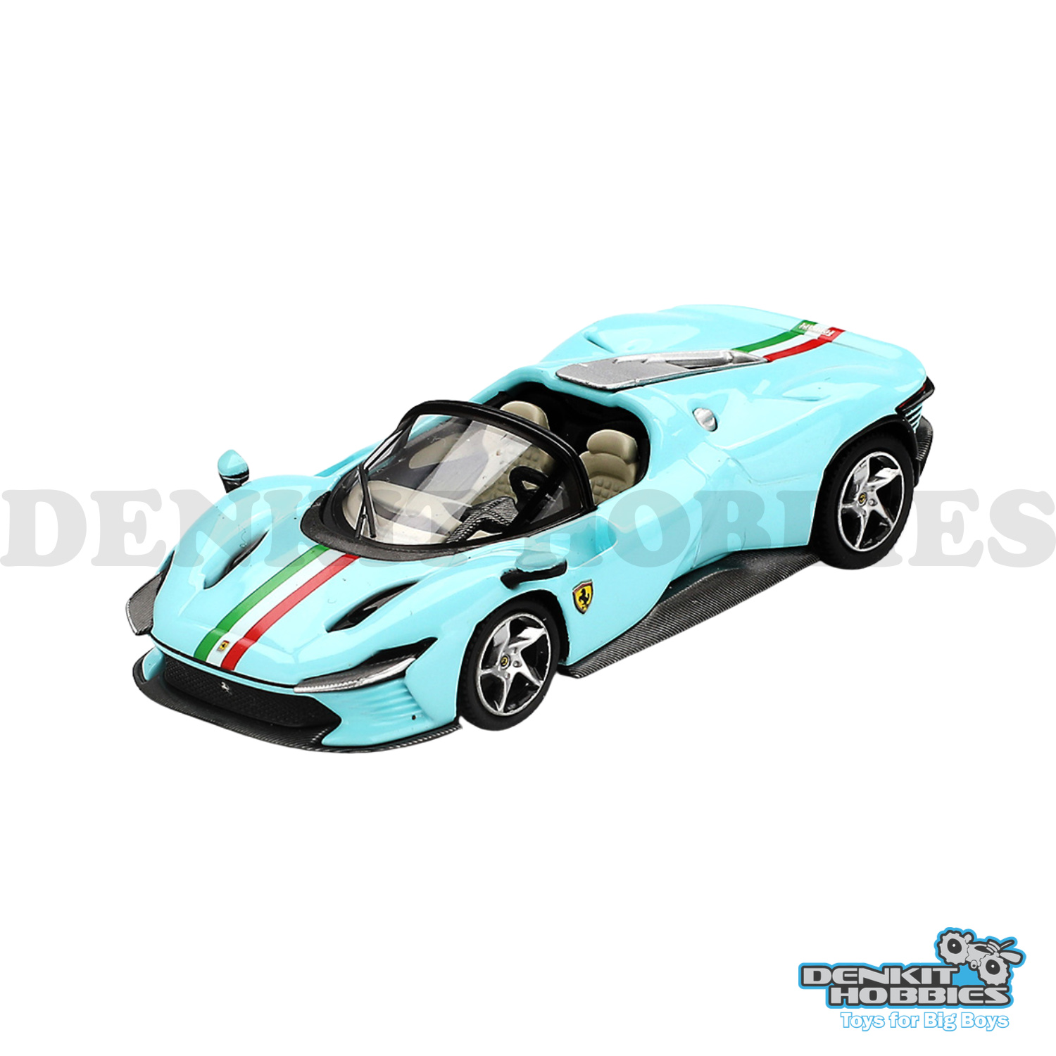 FERRARI DAYTONA SP3 LIGHT BLUE 1/64 SCALE BBR MODELS