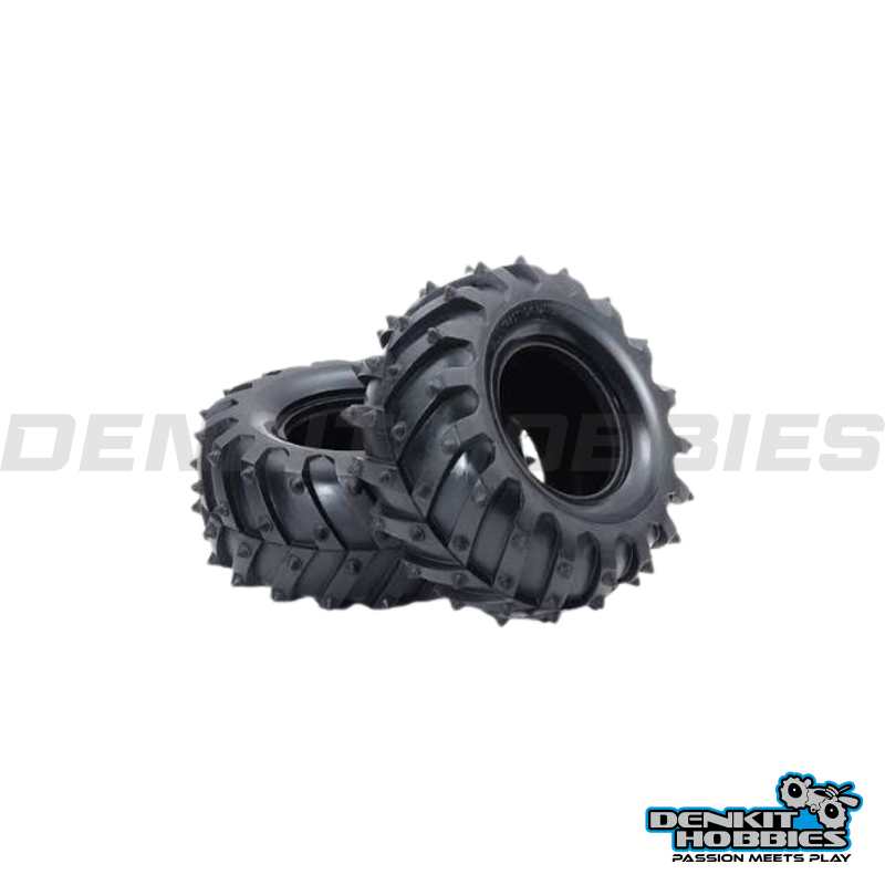 MONSTER PIN SPIKE TYRES (2) BLACKFOOT TAMIYA