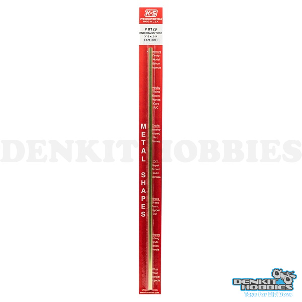 3/16 ROUND BRASS TUBE (1) K&S METALS