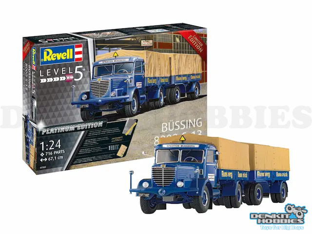 BUSSING 8000 S 13 WITH TRAILER PLATINUM EDITION PLASTIC MODEL KIT 1/24 SCALE REVELL