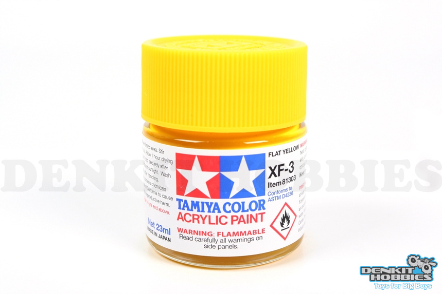 XF-3 FLAT YELLOW ACRYLIC PAINT 23ML TAMIYA