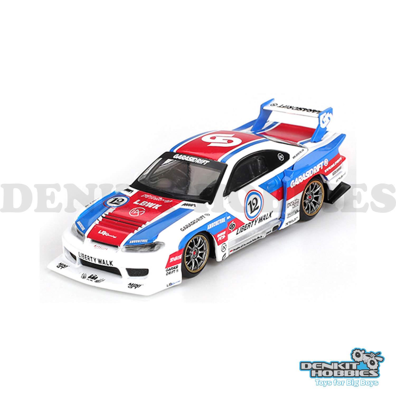 NISSAN LB-SUPER SILHOUETTE S15 SILVIA GARASIDRIFT X LBWK 2025 1/64 SCALE MINI GT